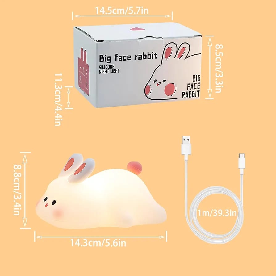 Cute Rabbit Silicone Night Lamps