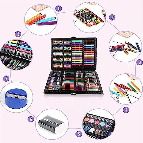 Professional Color Art Pencil Drawing-Painting Set (168 pcs color)