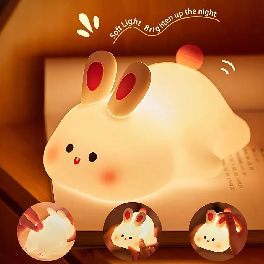 Cute Rabbit Silicone Night Lamps