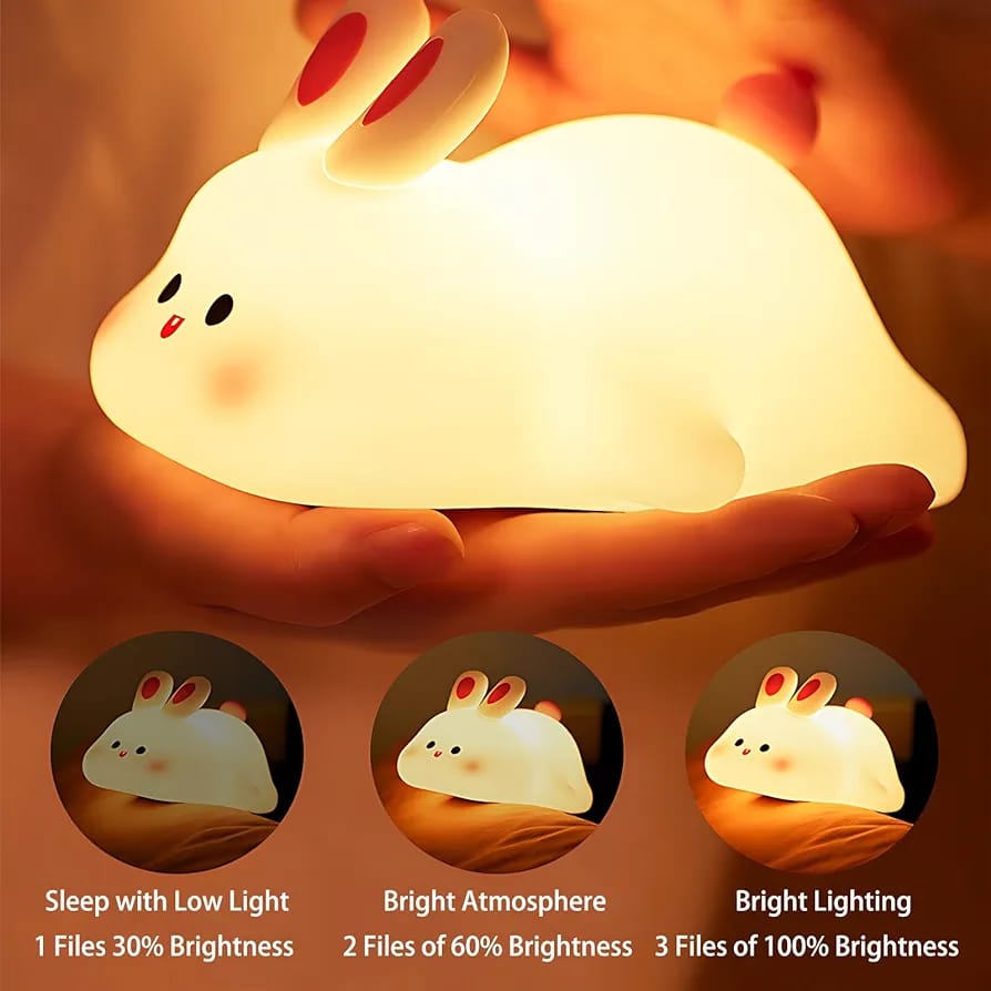 Cute Rabbit Silicone Night Lamps