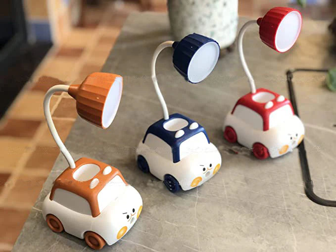 Car Shape Table Lamp with Pencil Stand and Sharpener