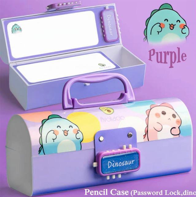 Multi-Layer Pencil Case with Password Lock  For Kids