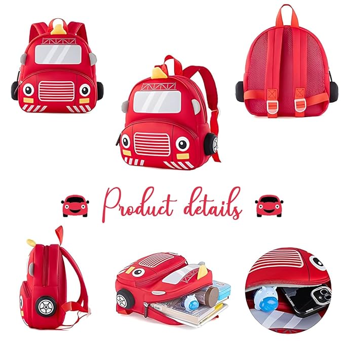 Cute Car Face Backpack for Kids