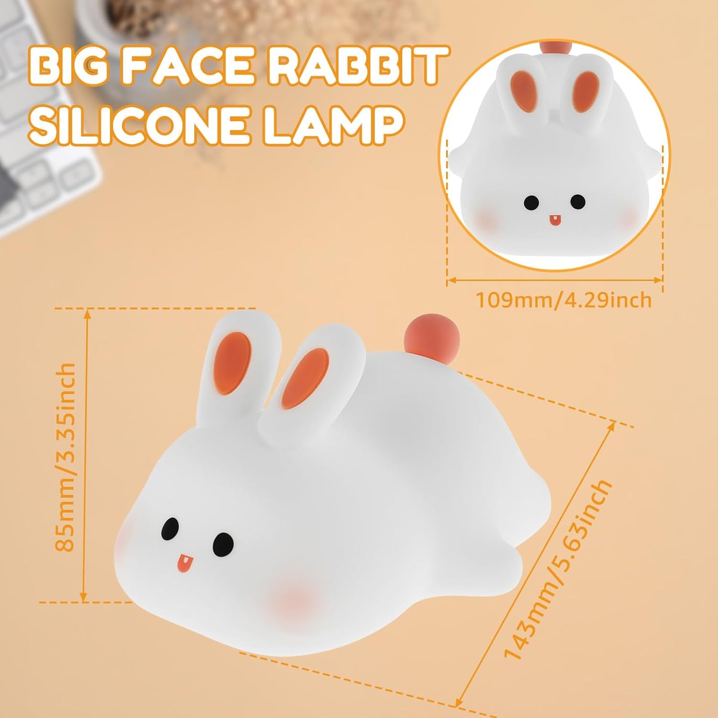 Cute Rabbit Silicone Night Lamps