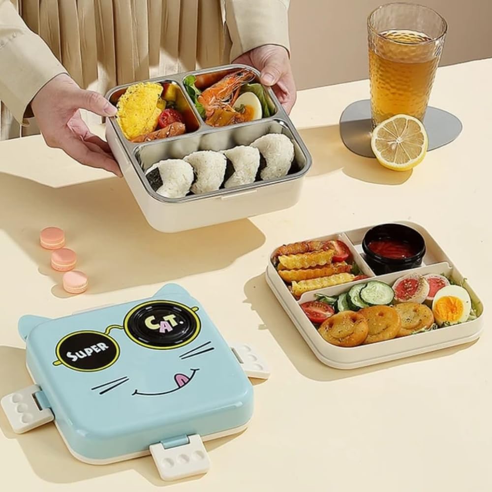 Cute 3D Cat Shaped Bento Lunch Box